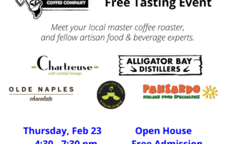 Grumpy Goat Coffee Sips and Bites Tasting Event Feb 23
